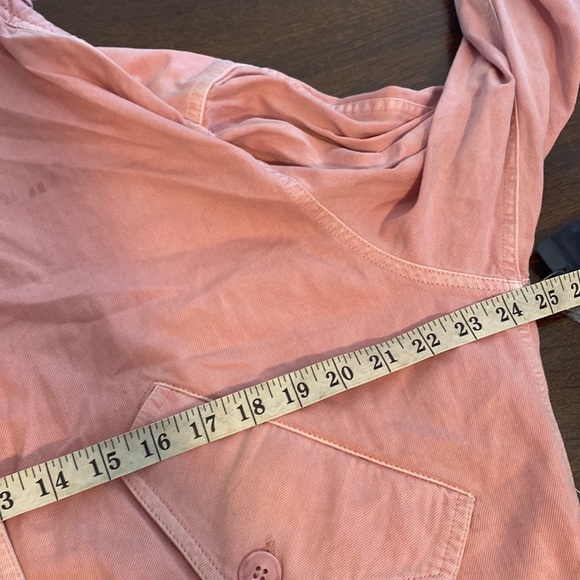 Women's NWT Lucky Brand Under A Cloud Cropped Jacket Pink Large w/Removable Hood - Picture 12 of 15